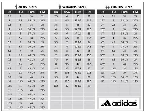 Nike to Adidas size conversion